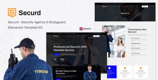 Securd – Security Agency & Bodyguard Elementor Template Kit