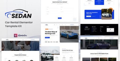 Sedan – Car Rental Elementor Template Kit