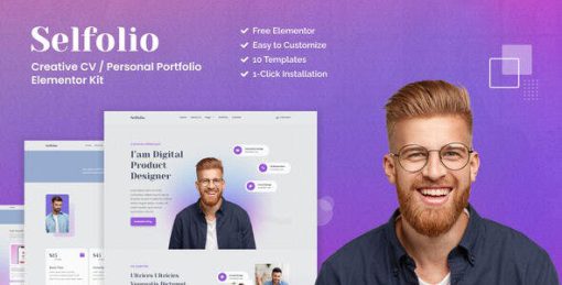 Selfolio – Creative CV Elementor Template Kit