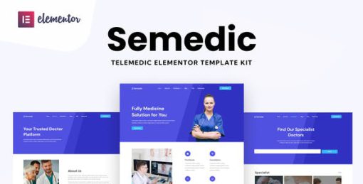 Semedic – Doctor Telehealth Elementor Template Kit