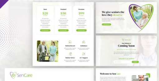 SenCare – Elderly Care Elementor Template Kit