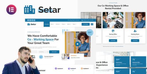 Setar – Coworking Space & Startup Office Elementor Template Kit