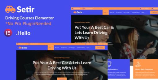 Setir – Driving Courses Elementor Template Kit