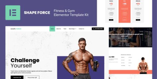 Shape Force – Fitness & Gym Elementor Template Kit