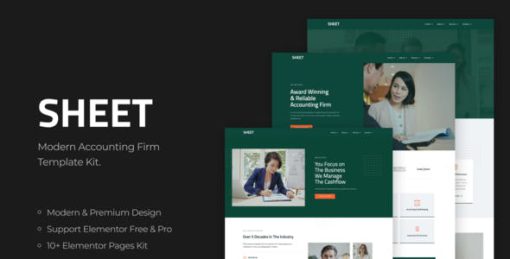 Sheet – Modern Accounting Firm Template Kit