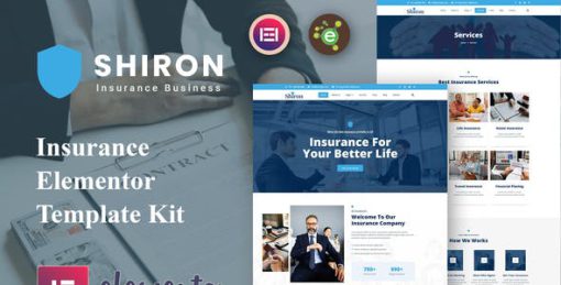 Shiron – Insurance Elementor Pro Template Kit