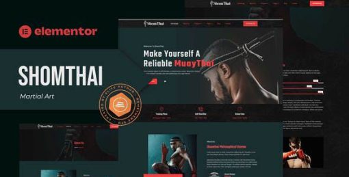 Shomthai – Matrial Art Elementor Template Kit