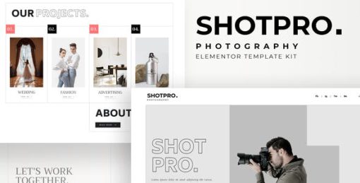 Shotpro – Photography & Portfolio Elementor Template Kit