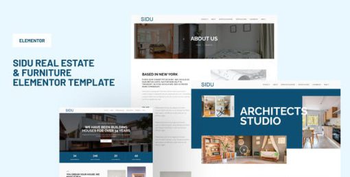 Sidu – Real Estate & Furniture Elementor Template Kit