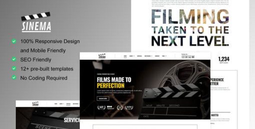Sinema – Film Maker & Movie Studio Elementor Template Kit