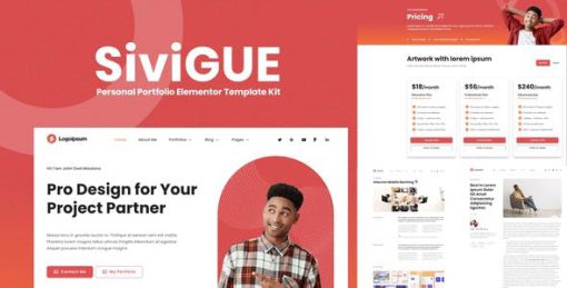 SiviGUE – Personal Portfolio Elementor Template Kit