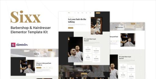 Sixx – Barbershop & Hairdresser Elementor Template Kit