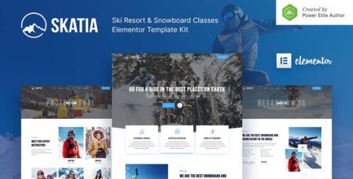 Skatia – Ski Resort & Snowboard Classes Elementor Template Kit