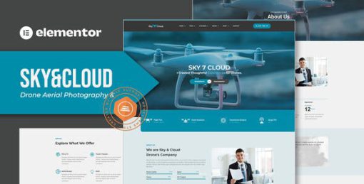 Sky&Cloud – Drone Aerial Photography & Videography Elementor Template Kit
