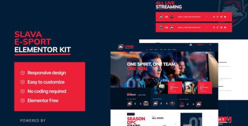 Slava – Esport & Gaming Elementor Template Kit