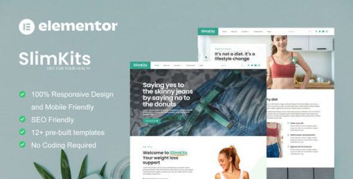 Slimkits – Weight Loss & Diet Program Elementor Template Kit