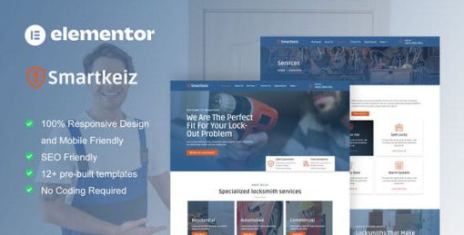 Smartkeiz – Locksmith Service Elementor Template Kit