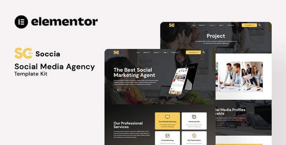 Soccia – Social Media Agency Elementor Template Kit Soccia – Social Media Agency Elementor Template Kit