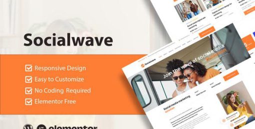 SocialWave – Social Media & Digital Marketing Service Elementor Template Kit