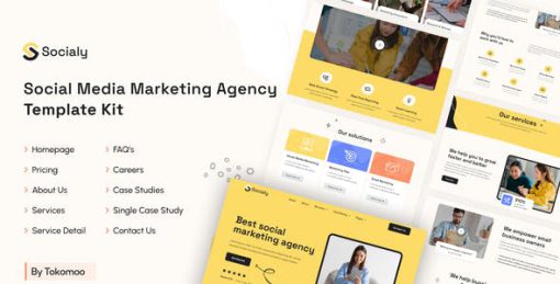 Socialy – Social Media Marketing Agency Elementor Pro Template Kit