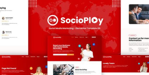 Socioplay – Social Media Marketing Elementor Template Kit