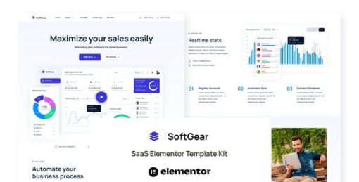 SoftGear – SaaS Elementor Template Kit