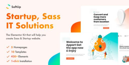 SoftUp – Saas & Startup Elementor Template Kit