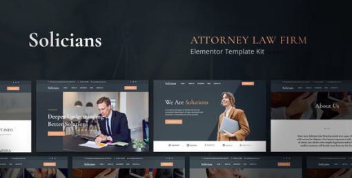 Solicians – Attorney Law Firm Elementor Template Kit