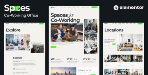 Spaces – Co-Working Elementor Pro Template Kit