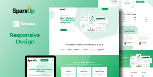 SparxUp – Saas & Startup Elementor Template Kit