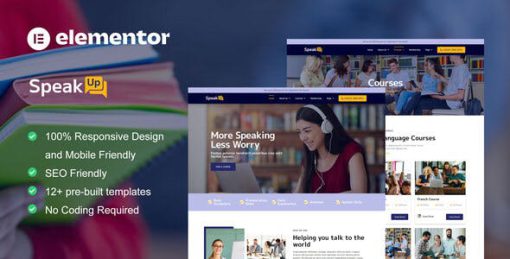 SpeakUp – Language Course & Translation Service Elementor Template Kit
