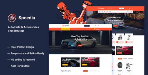 Speedia – AutoParts & Accessories Elementor Template Kit