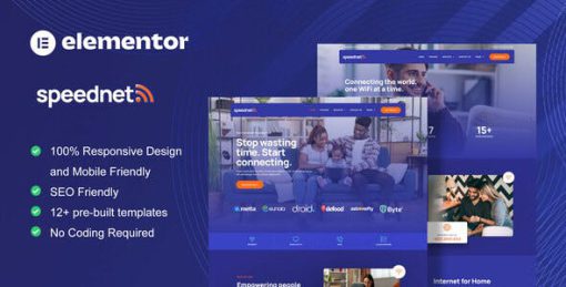 SpeedNet – Broadband & Internet Service Provider Elementor Template Kit