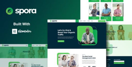 Spora – Digital Agency & Creative Elementor Template Kits