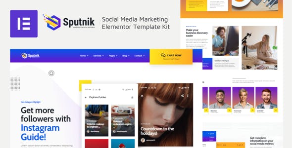 Sputnik – Social Media Marketing Elementor Template Kit Sputnik – Social Media Marketing Elementor Template Kit