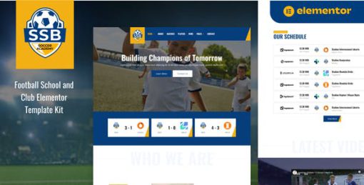 SSB – Football School & Club Elementor Template Kit