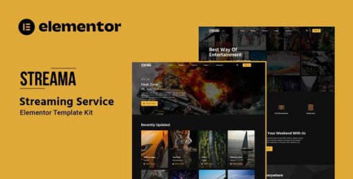 Streama – Streaming Service Elementor Template Kit