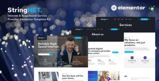 StringNET – Internet & Broadband Service Provider Elementor Template Kit