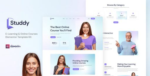 Studdy – E-Learning & Online Courses Elementor Template Kit