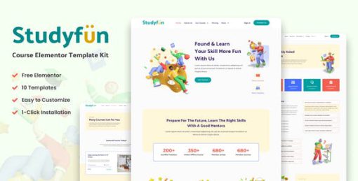 Studyfun – Course Elementor Template Kit