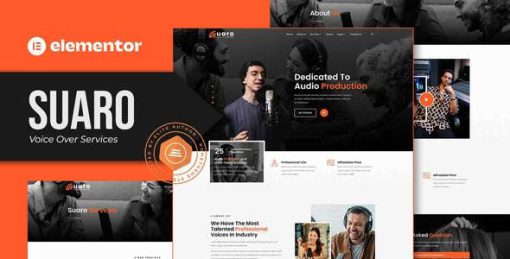 Suaro – Voice Over Services Elementor Template Kit