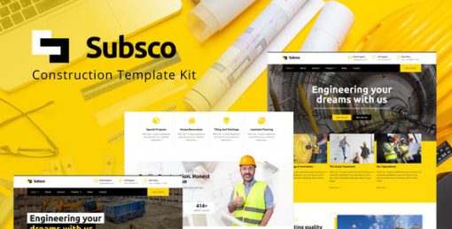 Subsco – Construction Elementor Template Kit