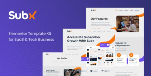 Subx – SaaS & Tech Business Elementor Template Kit