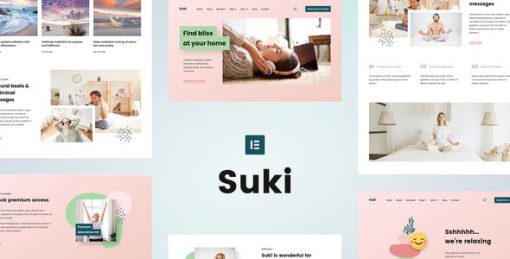 Suki – Meditation Channel Elementor Template Kit