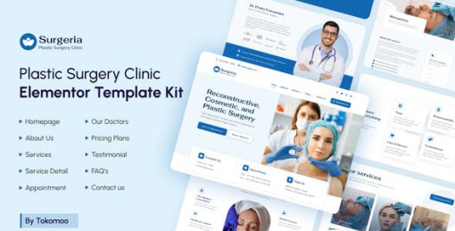 Surgeria – Plastic Surgery Clinic Elementor Template Kit