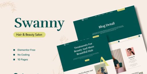 Swanny – Hair & Beauty Salon Elementor Template Kit