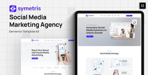 Symetris – Social Media Marketing Agency Elementor Template Kit