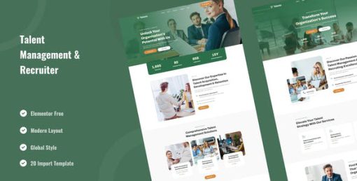 Talento – Talent Management & Recruiter Elementor Template Kit