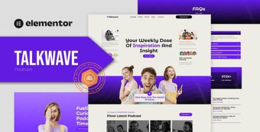 Talkwave – Podcaster Elementor Template Kit