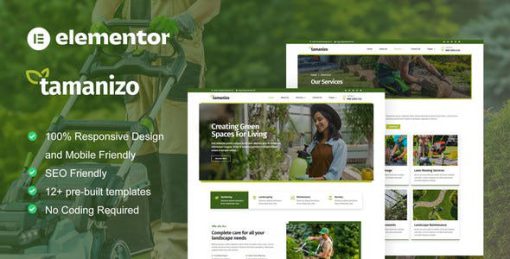 Tamanizo – Gardening & Landscape Elementor Template Kit